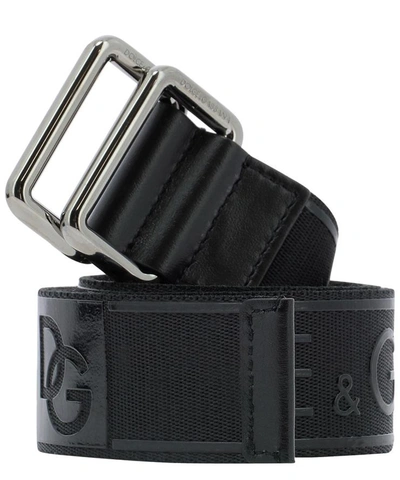 Shop Dolce & Gabbana Logo Tape Belt In Black  