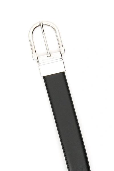 Shop Ermenegildo Zegna Reversible Belt In Nero Unito