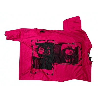 Pre-owned Raf Simons Pink Cotton T-shirt
