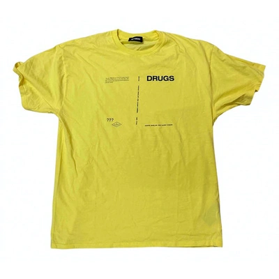 Pre-owned Raf Simons Yellow Cotton T-shirt