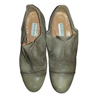 Pre-owned Fratelli Rossetti Leather Flats In Grey