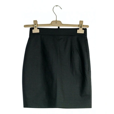 Pre-owned Dsquared2 Wool Mini Skirt In Black