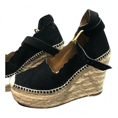 Pre-owned Chloé Black Suede Espadrilles