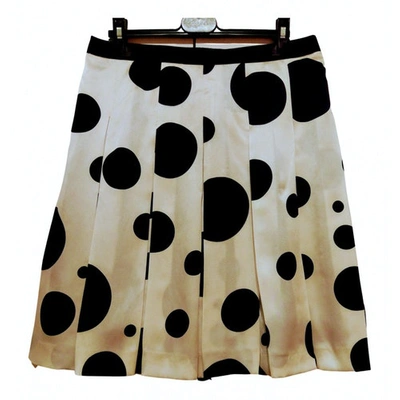 Pre-owned Les Hommes Silk Mid-length Skirt In Ecru