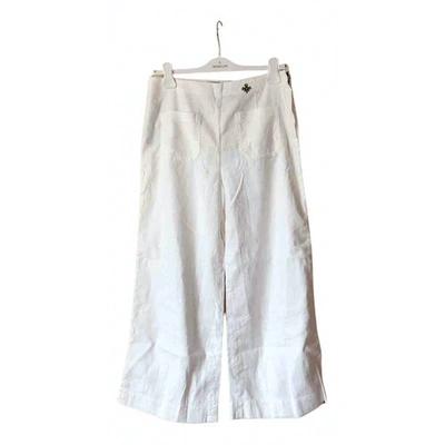 Pre-owned Mr & Mrs Italy Linen Trousers In White