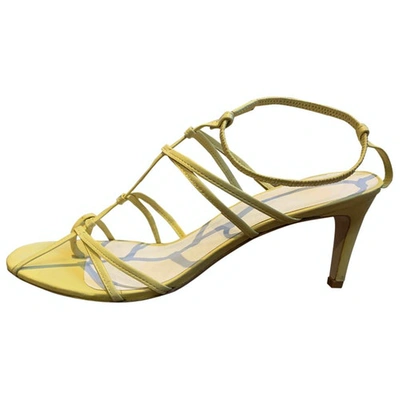 Pre-owned Tibi Yellow Leather Sandals