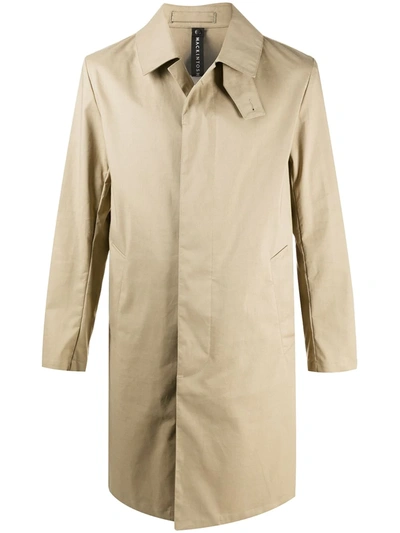 Shop Mackintosh Manchester Single-breasted Car Coat In Neutrals