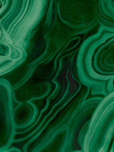 L'objet Malachite 24k Gold & Porcelain Charger & Cake Plate In Green