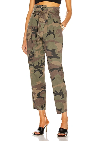 Shop Marissa Webb Piper Vintage Washed Camo Pegged Leg Pant In Woodland Camo