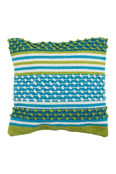 Shop Divine Home Spring Outdoor Pillow In Blue / Green
