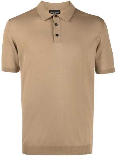 Shop Roberto Collina Classic Cotton Polo Shirt In Neutrals