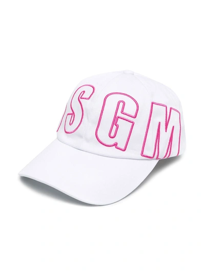Msgm Logo-print Cap In White