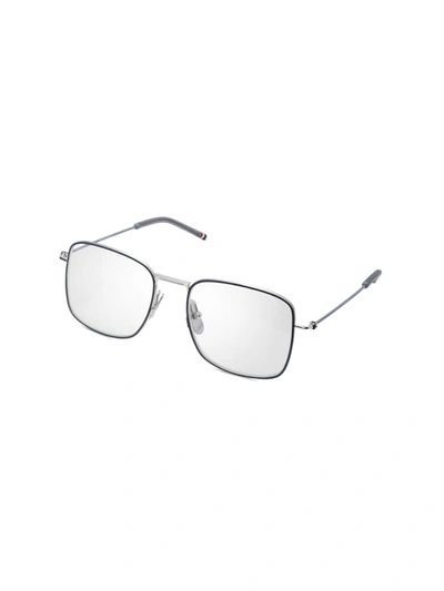 Shop Thom Browne Tbs117/a/01 Sunglasses In Silver Cool Grey