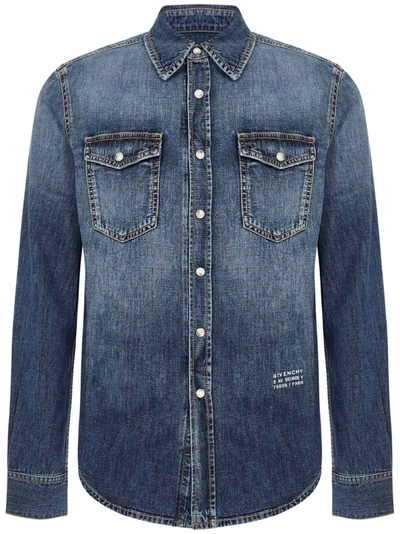 Shop Givenchy Shirt In Blue