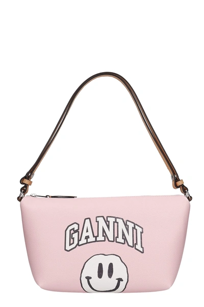 Shop Ganni Shoulder Bag In Viola Polyester