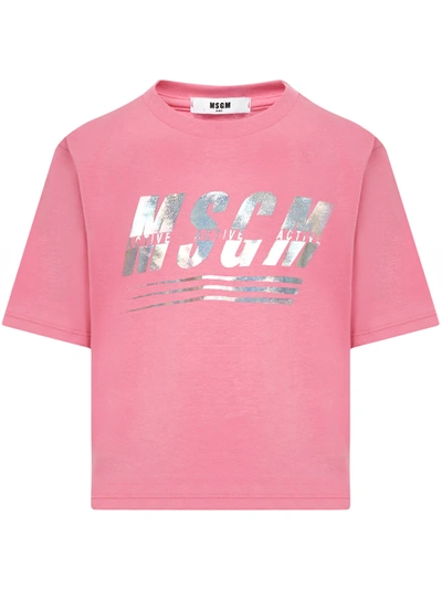 Shop Msgm Kids T-shirt In Pink