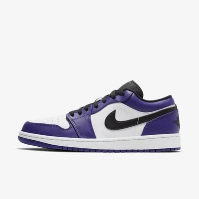 Shop Jordan Air  1 Low Shoe (court Purple) In Court Purple,white,hot Punch,black