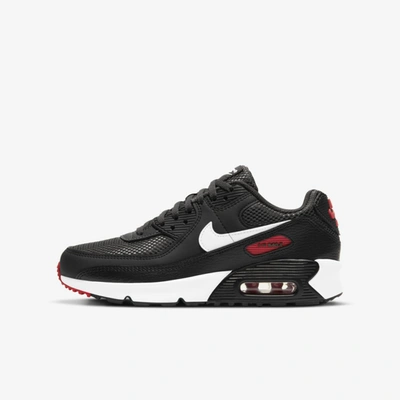Nike Air Max 90 Big Kids' Shoes In Dark Smoke Grey,black,university Red,white  | ModeSens