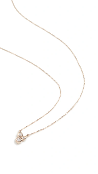 Shop Adina Reyter 3 Diamond Barnacles Necklace In 14k Yellow Gold