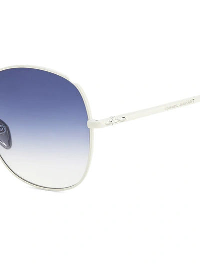 Shop Isabel Marant Lyo 59mm Square Sunglasses In Blue White
