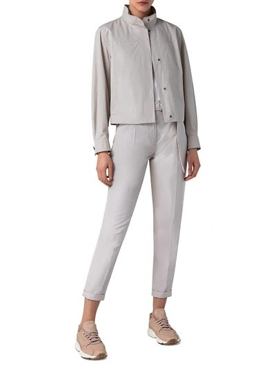 Shop Akris Punto Cropped Gabardine Boxy Jacket In Light Taupe