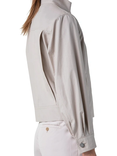 Shop Akris Punto Cropped Gabardine Boxy Jacket In Light Taupe