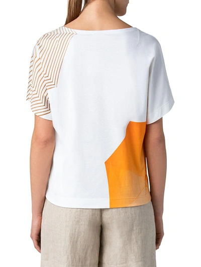 Shop Akris Punto Parasol-print Boxy T-shirt In Sunshine Pop Cream Sand