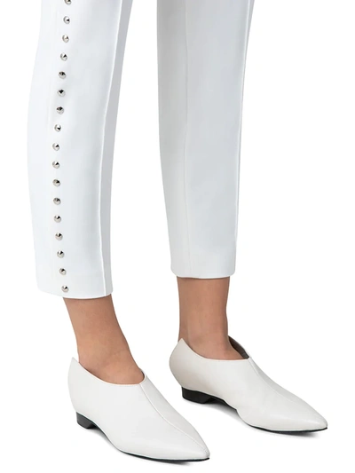 Shop Akris Punto Franca Studded Ankle Pants In Cream