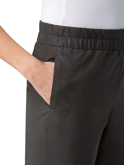 Shop Akris Punto Farell Cropped Satin-stretch Pants In Teak