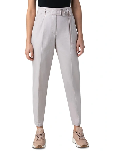 Shop Akris Punto Franca Belted Ankle Pants In Light Taupe