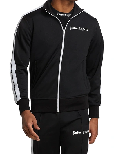 Shop Palm Angels Classic Track Jacket In Black White