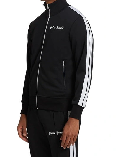 Shop Palm Angels Classic Track Jacket In Black White