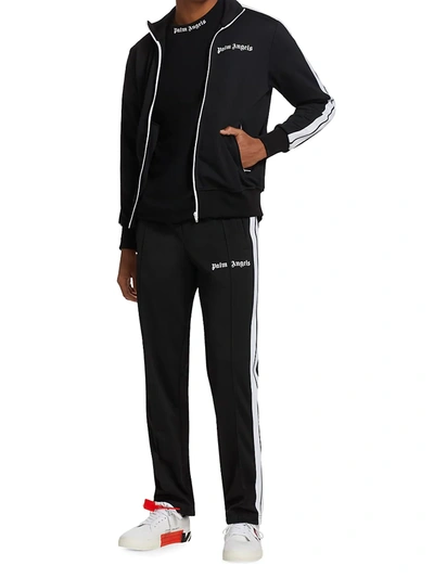 Shop Palm Angels Classic Track Jacket In Black White