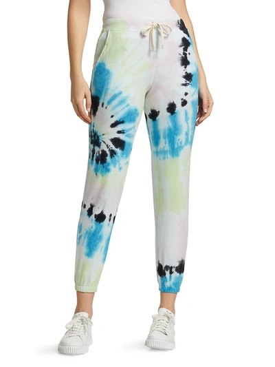 Shop Electric & Rose Wave Tie-dye Joggers In Blue