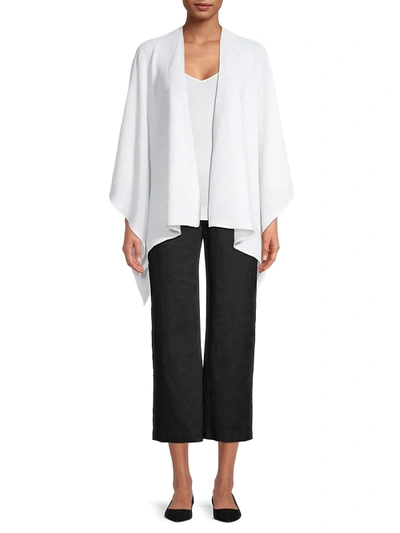 Shop Eileen Fisher Organic Linen Straight-leg Pants In Black