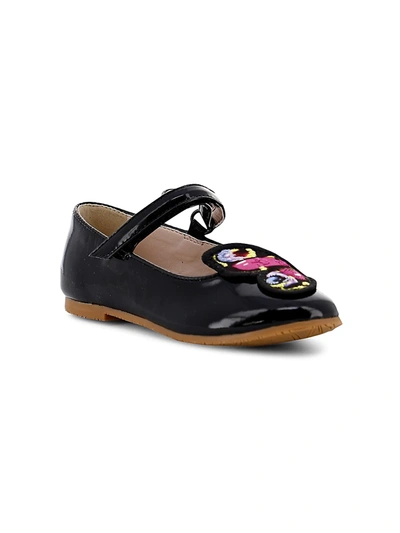 Shop Sophia Webster Baby Girl's And Little Girl's Butterfly Embroidery Flats In Black Multi