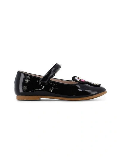 Shop Sophia Webster Baby Girl's And Little Girl's Butterfly Embroidery Flats In Black Multi