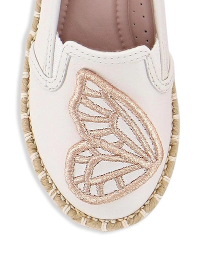 Shop Sophia Webster Little Girl's & Girl's Butterfly Espadrilles In White Gold