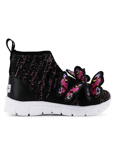 Shop Sophia Webster Baby's, Little Girl's And Girl's Riva Knit Sneakers In Black Pink