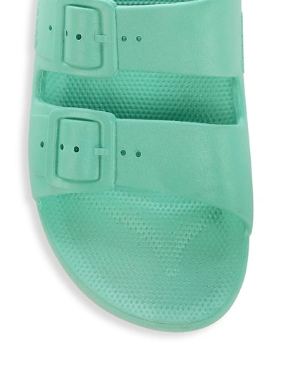 Shop Freedom Moses Women's Miami Two-strap Slides In Miami Aqua