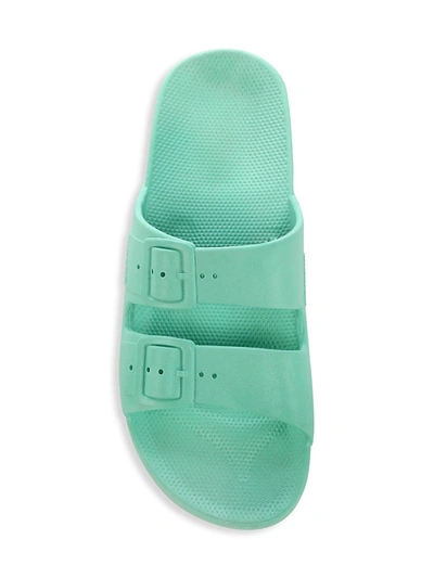 Shop Freedom Moses Women's Miami Two-strap Slides In Miami Aqua