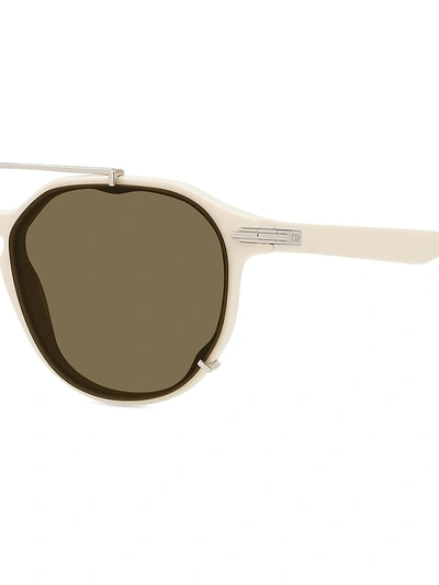 Shop Dior Men's Blacksuit 56mm Pantos Sunglasses In Ivory