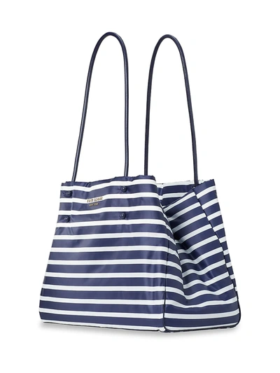 Shop Kate Spade Large Everything Padded Stripe Tote In Squid Ink
