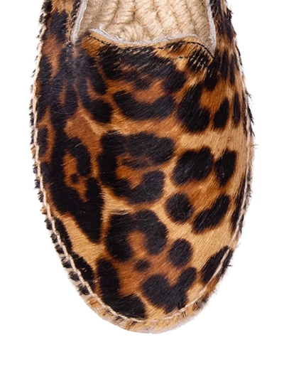 Shop Manebi Leopard-print Calf Hair Platform Espadrilles