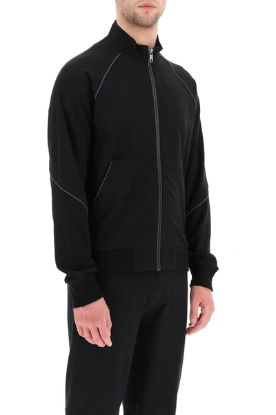 Shop Z Zegna Cotton And Modal Sweatshirt In Black