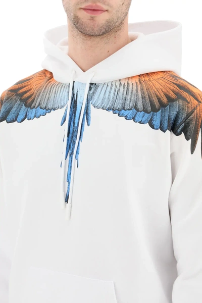 Shop Marcelo Burlon County Of Milan Wings Print Hoodie In White