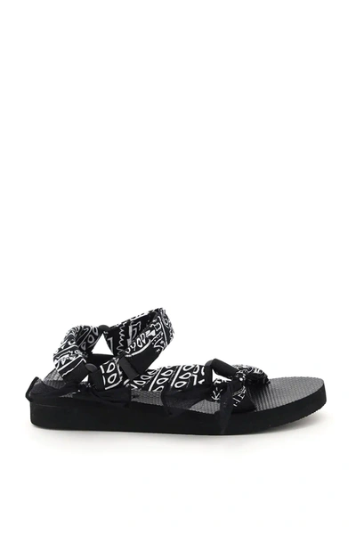 Shop Arizona Love Trekky Bandana Sandals In Black,white