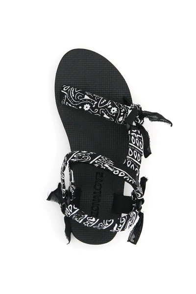 Shop Arizona Love Trekky Bandana Sandals In Black,white