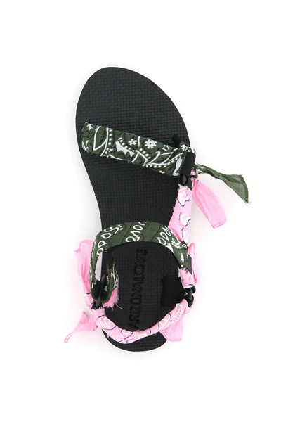 Shop Arizona Love Trekky Bandana Sandals In Khaki,green,pink