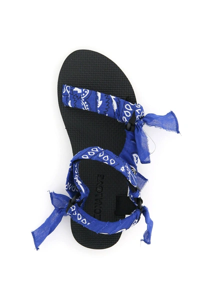 Shop Arizona Love Trekky Bandana Sandals In Blue,white